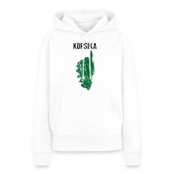 Korsika Insel Karte Frankreich Urlaub Geschenk - Frauen Premium Bio Hoodie - Weiß - Vorne - Julia (174cm)