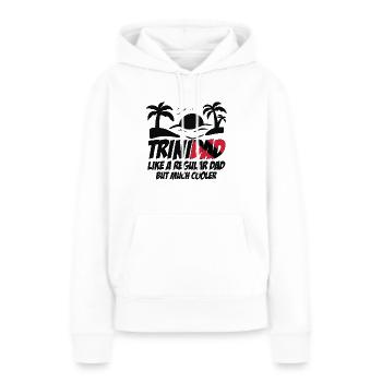 Trinité-et-Tobago Trinité-et-Tobago Trinité-drapeau Trinité - Sweat à capuche Premium bio Femme - blanc - Devant - Julia (174cm)