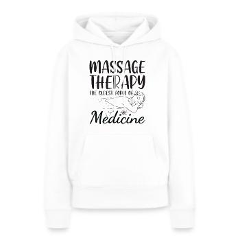 Massothérapeute La plus ancienne forme de médecine pour - Sweat à capuche Premium bio Femme - blanc - Devant - Julia (174cm)