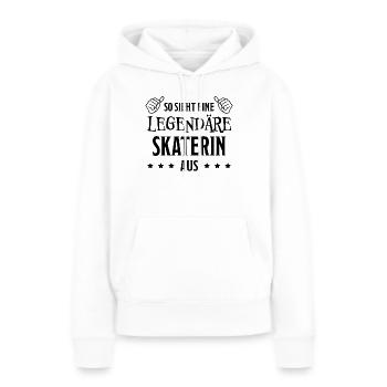 Skaterin Lustiger Spruch Skating Sprüche Geschenk - Frauen Premium Bio Hoodie - Weiß - Vorne - Julia (174cm)