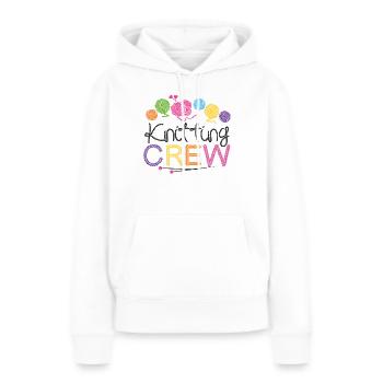 Tricot Tricot Tricot Équipe de tricot - Sweat à capuche Premium bio Femme - blanc - Devant - Julia (174cm)
