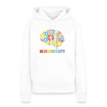 Neurodiversity For Neurodiversity Awareness - Women’s Premium Organic Hoodie - white - Front - Julia (174cm)