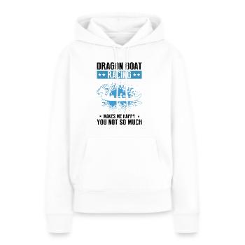 Entraîneur de bateau-dragon et bateau-dragon - Sweat à capuche Premium bio Femme - blanc - Devant - Julia (174cm)