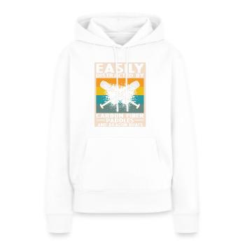 Entraîneur de bateau-dragon et bateau-dragon - Sweat à capuche Premium bio Femme - blanc - Devant - Julia (174cm)