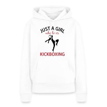 Kickboxerin Spruch Geschenk Damen Mädchen - Frauen Premium Bio Hoodie - Weiß - Vorne - Julia (174cm)