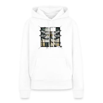 Libellule Insectes Art Cadeau Idée Animal Homme - Sweat à capuche Premium bio Femme - blanc - Devant - Julia (174cm)