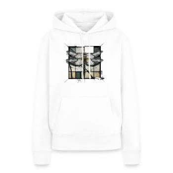 Libellule Insectes Art Cadeau Oeuvre d’art Animal - Sweat à capuche Premium bio Femme - blanc - Devant - Julia (174cm)