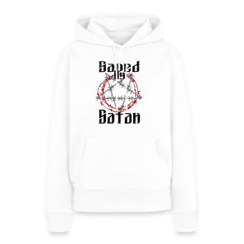 Satan Belzébuth Diable Gothique Pentagramme Mystique - Sweat à capuche Premium bio Femme - blanc - Devant - Julia (174cm)