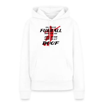 Fußballzubehör Geschenkidee Fußballfan - Frauen Premium Bio Hoodie - Weiß - Vorne - Julia (174cm)