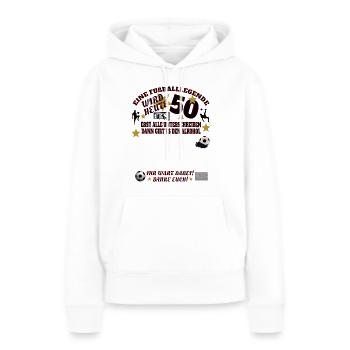 Fußballzubehör Geschenkidee Fußballfan - Frauen Premium Bio Hoodie - Weiß - Vorne - Julia (174cm)