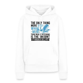 Orca Beobachtung für Buckelwale und Meerwale - Frauen Premium Bio Hoodie - Weiß - Vorne - Julia (174cm)