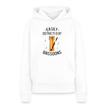 Holzblasinstrument und Fagott Blasinstrument - Frauen Premium Bio Hoodie - Weiß - Vorne - Julia (174cm)
