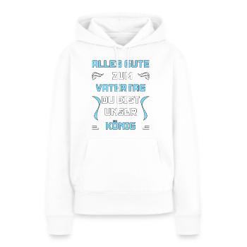 Cadeau de la fête des pères papa - Sweat à capuche Premium bio Femme - blanc - Devant - Julia (174cm)