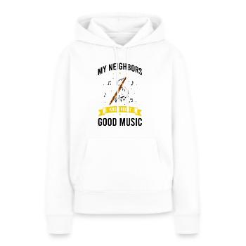 Orchester und Holzblasinstrument - Frauen Premium Bio Hoodie - Weiß - Vorne - Julia (174cm)