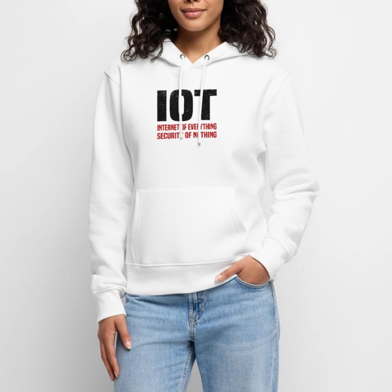 Internet Des Objets IOT Programmeur Admin IT Sweat à capuche Premium bio Femme