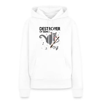 Orchester und Holzblasinstrument - Frauen Premium Bio Hoodie - Weiß - Vorne - Julia (174cm)