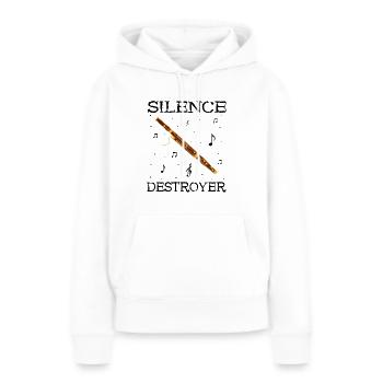 Instrument à vent en bois et instrument à vent basson - Sweat à capuche Premium bio Femme - blanc - Devant - Julia (174cm)