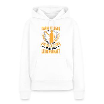 Parkettleger ist kein Beruf Fliesenleger - Frauen Premium Bio Hoodie - Weiß - Vorne - Julia (174cm)