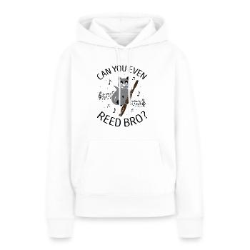 Instrument à vent en bois et instrument à vent basson - Sweat à capuche Premium bio Femme - blanc - Devant - Julia (174cm)