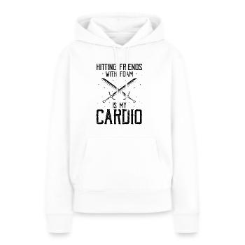 Citation de jeu de rôle pour Larper et Larp - Sweat à capuche Premium bio Femme - blanc - Devant - Julia (174cm)