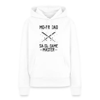 Jeu de rôle en direct pour PNJ et jeu de rôle RPG - Sweat à capuche Premium bio Femme - blanc - Devant - Julia (174cm)