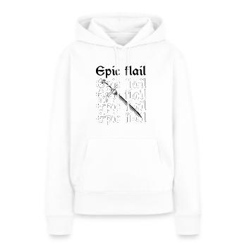 Jeu de rôle en direct pour PNJ et jeu de rôle RPG - Sweat à capuche Premium bio Femme - blanc - Devant - Julia (174cm)