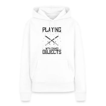 Jeu de rôle en direct pour PNJ et jeu de rôle RPG - Sweat à capuche Premium bio Femme - blanc - Devant - Julia (174cm)