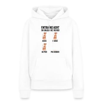 Hundeerziehung des Golden Retrievers - Frauen Premium Bio Hoodie - Weiß - Vorne - Julia (174cm)