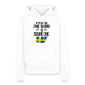 Ich kann nicht in Schweden bar sein - Frauen Premium Bio Hoodie - Weiß - Vorne - Julia (174cm)