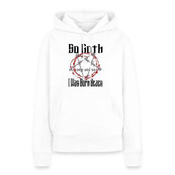 Satan Belzébuth Diable Gothique Pentagramme Mystique - Sweat à capuche Premium bio Femme - blanc - Devant - Julia (174cm)