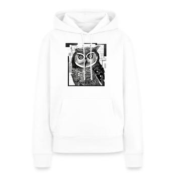 Eule Nachtvogel Vogel Tier Geschenk - Frauen Premium Bio Hoodie - Weiß - Vorne - Julia (174cm)