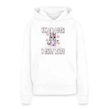 Satan Belzébuth Diable Gothique Pentagramme Mystique - Sweat à capuche Premium bio Femme - blanc - Devant - Julia (174cm)