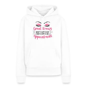 Esthéticienne esthéticienne agréée - Sweat à capuche Premium bio Femme - blanc - Devant - Julia (174cm)