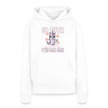 Satan Belzébuth Diable Gothique Pentagramme Mystique - Sweat à capuche Premium bio Femme - blanc - Devant - Julia (174cm)