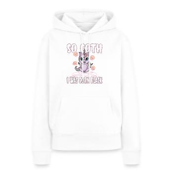 Satan Belzébuth Diable Gothique Pentagramme Mystique - Sweat à capuche Premium bio Femme - blanc - Devant - Julia (174cm)