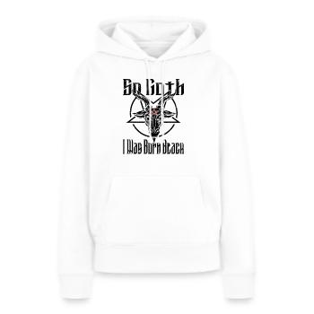 Satan Belzébuth Diable Gothique Pentagramme Mystique - Sweat à capuche Premium bio Femme - blanc - Devant - Julia (174cm)