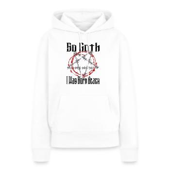 Satan Beelzebub Teufel Gothic Pentagram Mystisch - Frauen Premium Bio Hoodie - Weiß - Vorne - Julia (174cm)