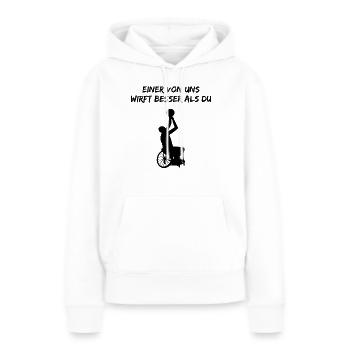 Rollstuhl Basketball Spieler Lustiger Spruch - Frauen Premium Bio Hoodie - Weiß - Vorne - Julia (174cm)
