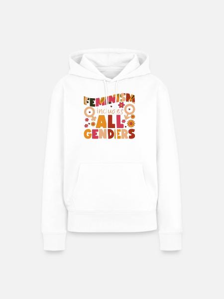 Feminist Feminism Includes All - Frauen Premium Bio Hoodie - Weiß