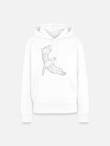 Adler - Frauen Premium Bio Hoodie - Weiß