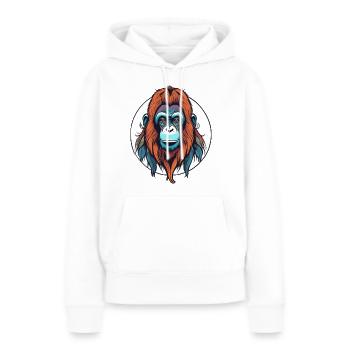 Orang-Utan - Frauen Premium Bio Hoodie - Weiß - Vorne - Julia (174cm)