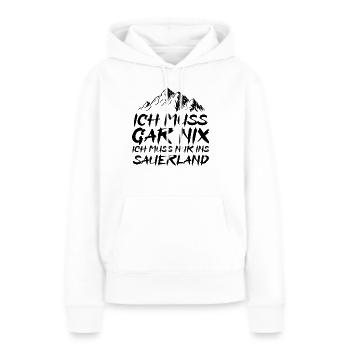 Sauerland Nordrhein-Westfalen Sauerländer Geschenk - Sweat à capuche Premium bio Femme - blanc - Devant - Julia (174cm)