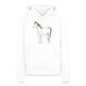 Pferde Majestät und Anmut vereint - Frauen Premium Bio Hoodie - Weiß - Vorne - Julia (174cm)