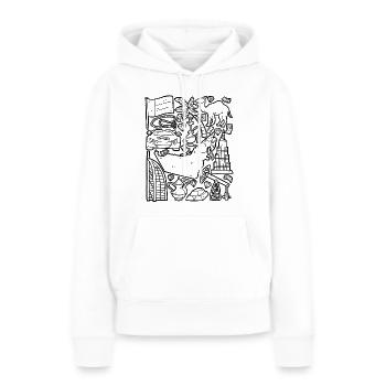 Dubai - Frauen Premium Bio Hoodie - Weiß - Vorne - Julia (174cm)