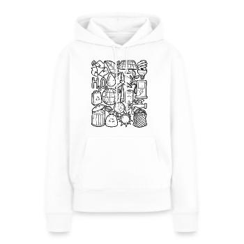 Ökologie, Umweltschutz und Nachhaltigkeit - Frauen Premium Bio Hoodie - Weiß - Vorne - Julia (174cm)