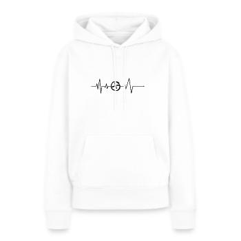 Géocaching Heartbeat Ekg Pulse Geocacher Geocache - Sweat à capuche Premium bio Femme - blanc - Devant - Julia (174cm)