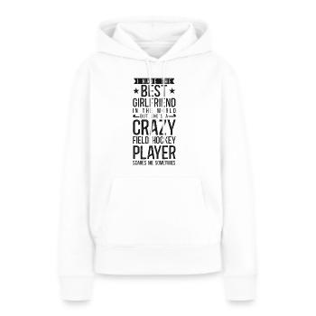 Field Hockey Boyfriend I Have The - Frauen Premium Bio Hoodie - Weiß - Vorne - Julia (174cm)