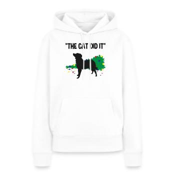 Schuldiger Hund Katzenstreiche Weihnachten - Frauen Premium Bio Hoodie - Weiß - Vorne - Julia (174cm)