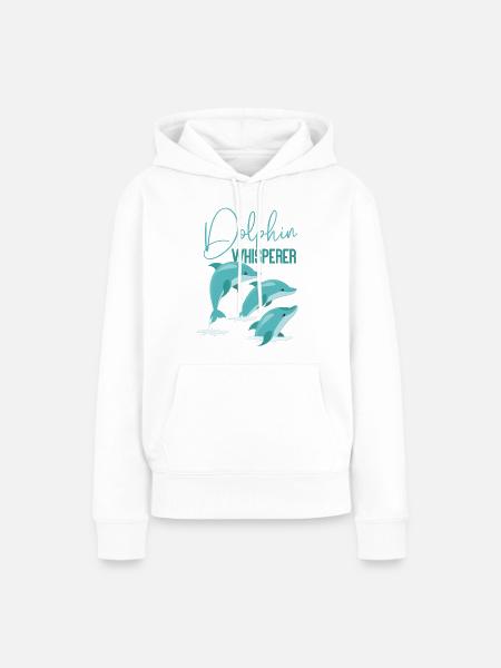 Dolphin Dolphin Whisperer - Frauen Premium Bio Hoodie - Weiß