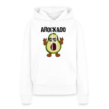 Rocking Avocat Cool Musique Aimant - Sweat à capuche Premium bio Femme - blanc - Devant - Julia (174cm)